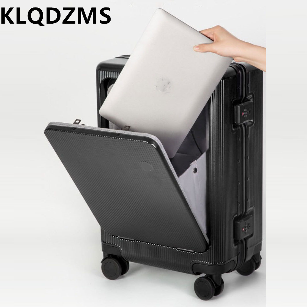 Front Opening Laptop Luggage 24 Inch - Valise à roulettes multifonctionnelle KLQDZMS 20/22/24
